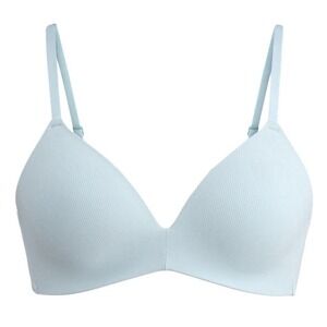 No Boundaries Wireless Rib T-Shirt Bra, Women's - Size XS 32A - Aqua - NWT